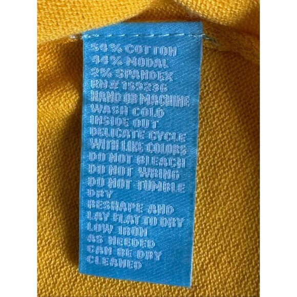 J. McLaughlin Women's Jamey Crew Neck Button Sleeve Sweater Yellow Size Medium - Picture 5 of 6